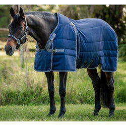Horseware Rambo Optimo Stable Rug Bib Front MediumWeight 200g Navy 5'6'-7'3'