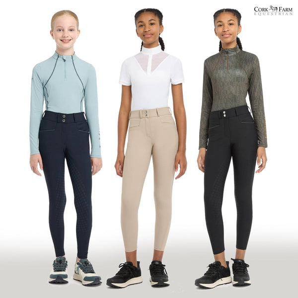 LeMieux Young Rider Izzy Full Seat Breeches Teens Kids Tech Stretch Jods Age9-14