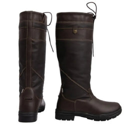 Hy Equestrian Tideswell Premium Leather Waterproof Country Boot Brown Kids 29-35