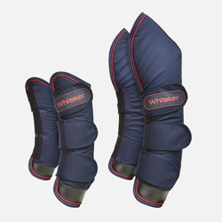 Whitaker Rastrick Reflective Padded Travel Boots Navy/Red Set of 4 Front and Hind