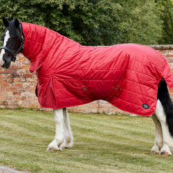 Firefoot Fixed Neck Combo Quilted Stable Rug 200g Medium Weight Red 4'6'-7'3'