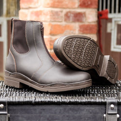 Brogini Bolzano Faux Fur Lined Leather Paddock Jodhpur Boots Brown Adults 4.5 -9