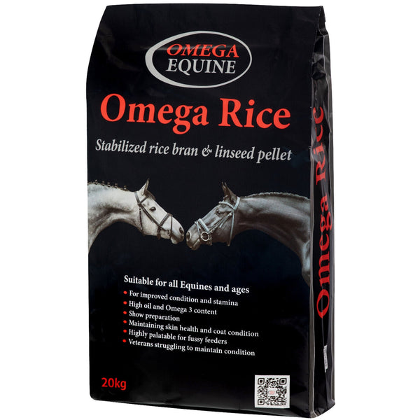 Omega Equine Rice Conditioning Feed Stamina Skin and Coat High Oil and Omega 3 20kg