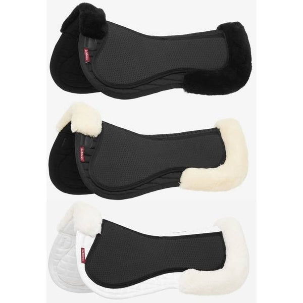 LeMieux Streamline Half Pad GP Spine Free Ultra Comfort Merino Wool Black/White