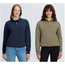 LeMieux Scarlet Quarter Zip Sweat Ladies Soft Fleece Collar Sweatshirt Jumper