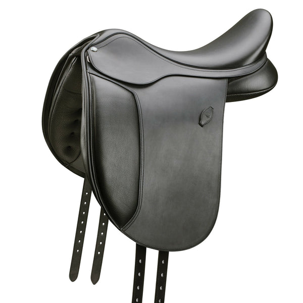 Arena By Bates Cob Adjustable Wide Leather Dressage Saddle With HART 16.5-18'