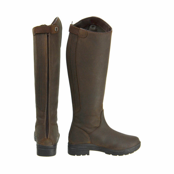 Hy Land Waterford Long Tall Leather Winter Country/Riding Boot Dark Brown 36-41
