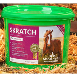 Global Herbs Skratch Skin Irritation Itch Buster Hair Regrowth Horse Supplement