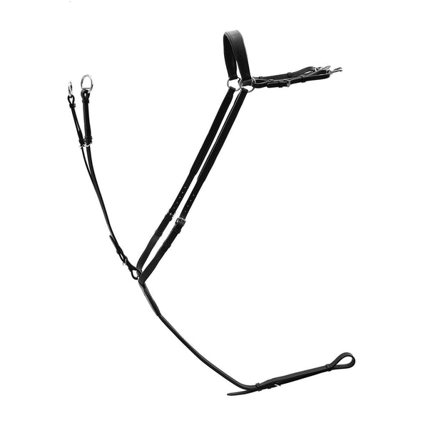 EcoRider Ultra Comfort Elasticated Hunt Breastplate Padded Leather Black/Brown