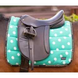 Supreme Products Dotty Fleece Saddle Pad Shock Absorbing Cushioned Saddle Cloth