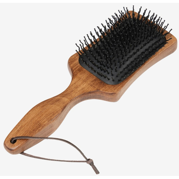 LeMieux Artisan Mane and Tail Brush Cushioned Wooden Detangler Horse Grooming