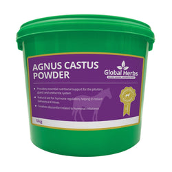 Global Herbs Angnus Castus Powder Herbal Hormonal Mare Support Equine Supplement