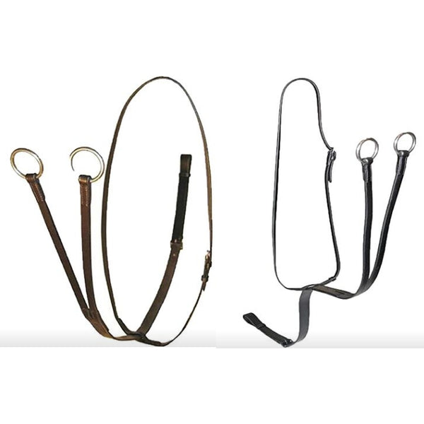 Whitaker Lynton Running Martingale Leather Black or Havana Pony/Cob/Full Size