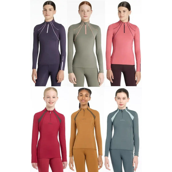 LeMieux Young Rider Mia Mesh Base Layer Long Sleeve Technical Wicking Shirt Top
