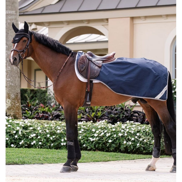 Horseware Amigo Ripstop Waterproof Fleece Lined Exercise Sheet Rug Navy/Titanium