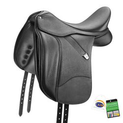 Bates Dressage+ Luxe Adjustable Performance Saddle CAIR Black/ Brown 16'-18'