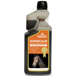 Global Herbs SuperCalm Liquid Behavior Calming Calm Anxiety Horse Supplement 1L
