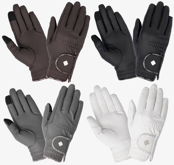 LeMieux Classic Performance Soft Feel Riding Gloves Black/Brown/Grey/White XS-XL
