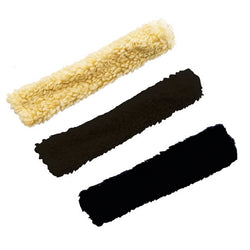 Hy Equestrian Faux Fur Fabric Nose Band Sleeve Noseband Cover Black/Brown/Cream