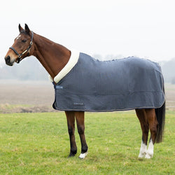 Hy Equestrian StormX Empra Cushioned Fleece Rug Rolled Cuff Opal Grey 4'6'-7'3'