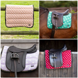 Supreme Products Dotty Fleece Saddle Pad Shock Absorbing Cushioned Saddle Cloth