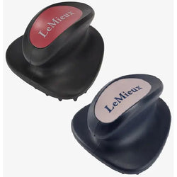 LeMieux Massage Brush Ergonomic Grip Rubber Teeth Sensory Grooming Dirt Dust