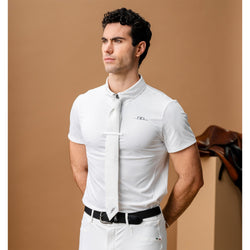 Horseware AA Mens Gabrio Competition Shirt Short Sleeve 1/3 Zip Top Navy orWhite