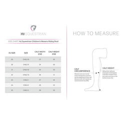 Hy Equestrian Masera Riding Boot Childrens Long Field Boot Black/Oxblood 10 - 2