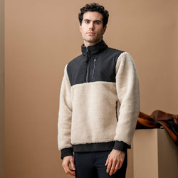 Horseware AA Mens Lorenzo Half Zip Borg Fleece Heavy Warm Winter 1/4 Zip Sweater