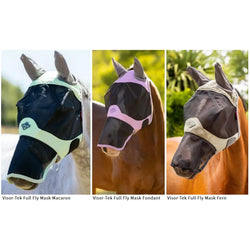 LeMieux Visor-Tek Full Face Turnout Field Fly Mask Ears and Nose Protector UV Mesh