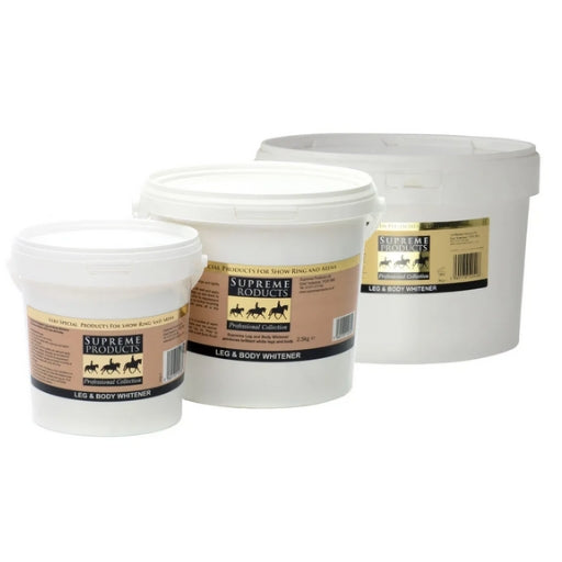 Supreme Products Leg and Body Whitener  Horse Pony Grooming Grey White 1kg 2.5 5kg