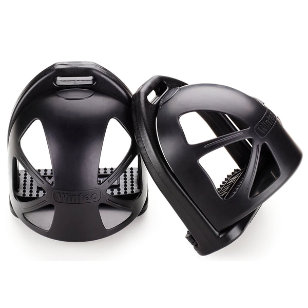 Wintec Kids Cage Stirrups Safety Non Slip Capped Childrens Stirrups Black Pair
