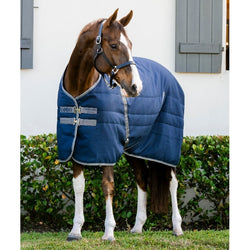 Horseware Rambo Stable Rug Microfibre MediumWeight 200g Navy/Black 5'6'-7'3'