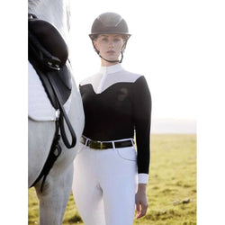 LeMieux Emily Long Sleeve Show Shirt Technical Wicking CrepeMesh Competition Top