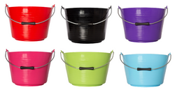 Faulks and Cox Red Gorilla Bucket Flexible Metal Handle Bucket Feed Pouring Mixing