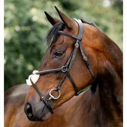 Horseware Figure of 8 Grackle Bridle Raised Leather Detailing Crossover Noseband