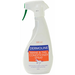 Dermoline Mane and Tail Conditioner Spray Horse Detangler Long Lasting Silky Shine