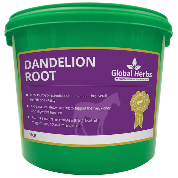 Global Herbs Dandelion Root Kidney Liver Digestion Detox Herbal Horse Supplement