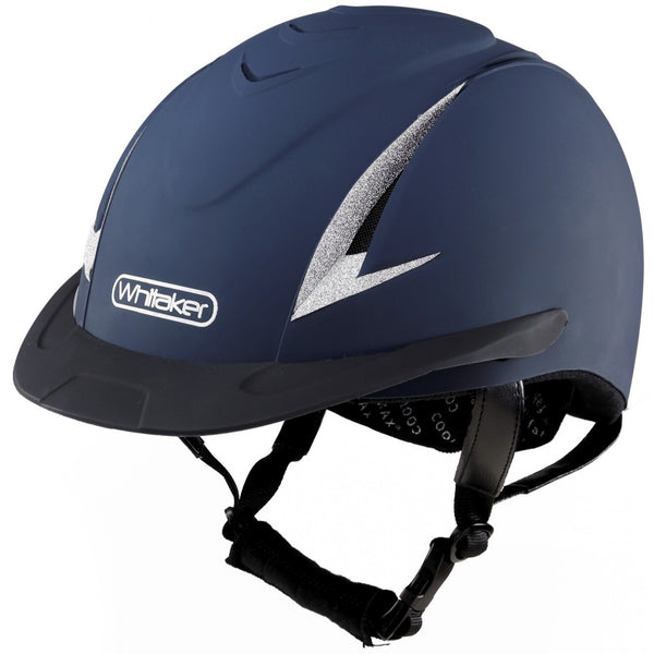 Whitaker NRG Helmet Sparkle Adjustable Riding Adults Hat VG1/ASTM Black/Navy M/L
