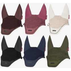 LeMieux Essence Fly Hood Cotton Crochet Veil Softshell Elastane Ear Net M-XL