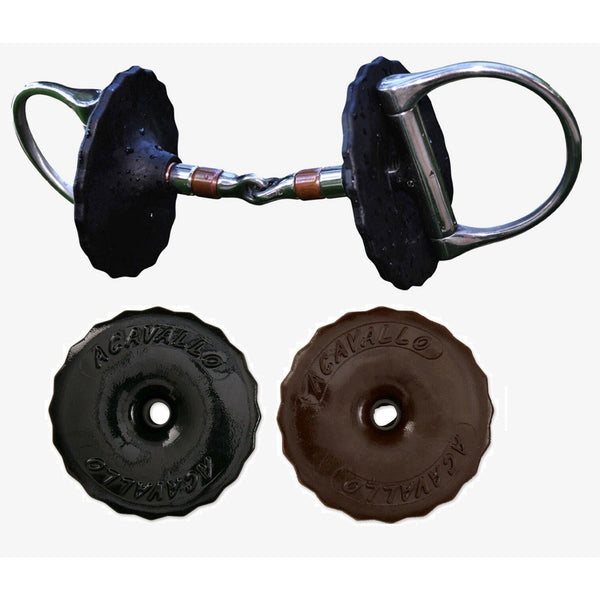 Acavallo Gel Bit Guards - Balance and Stabilise Bit - No Pinching - Black or Brown