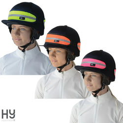 HyVIZ Reflective Flourescent Jokey Skull Cap Helmet Hat Band Yellow/Orange/Pink