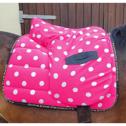 Supreme Products Dotty Fleece Saddle Pad Shock Absorbing Cushioned Saddle Cloth