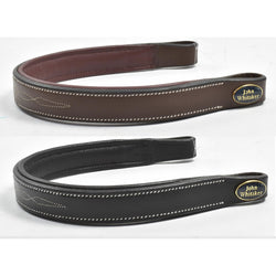 Whitaker Pick N Mix Straight Flat Fancy Stitch Soft Leather Browband Black/Brown