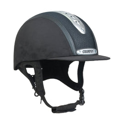Champion Evolution Puissance Suede Peaked Riding Hat Black/Navy 6 1/4' - 6 3/4'