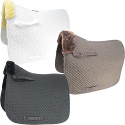 Hy Equestrian Fab Fleece Lined Saddle Cloth Pad Fast Drying Black Brown White