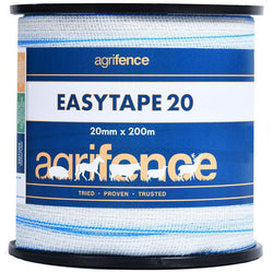 Agrifence Easytape Polytape G20 Conductive Electric Fence Tape Green/White 200m