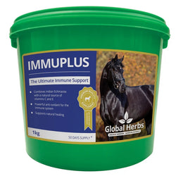 Global Herbs ImmuPlus Immune System Boost Support Antioxidant Horse Supplement