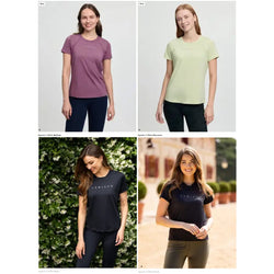 LeMieux Sports T-Shirt Ladies Sweat-Wicking Tee Technical Relaxed Fit Top UK6-18