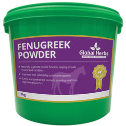 Global Herbs Fenugreek Powder Herbal Conditioning MuscleBuilder Horse Supplement
